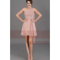 Pink asymmetrical cocktail dress C690 - Ref C690 - 06