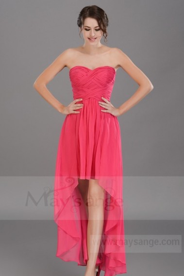 Pink Chiffon Cocktail Dress C669 maze - C669 #1