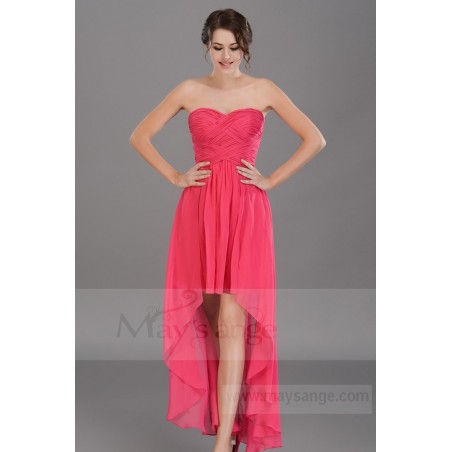 Pink Chiffon Cocktail Dress C669 maze
