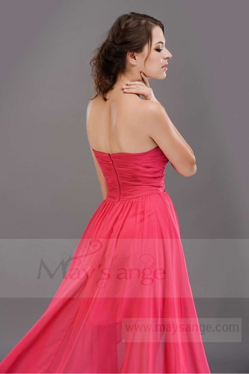 Sophisticated Tea Pink Chiffon Formal Party Dress (DZ18650)
