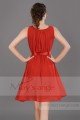 ALISON robe rouge drapeau france ceinture satin - Ref C673 - 06