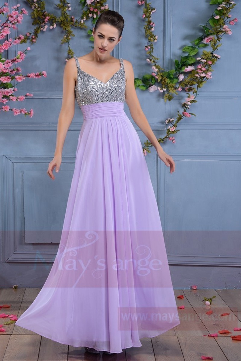robe soirée cocktail violette de toulouse - Ref L668 - 01