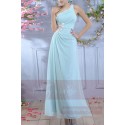 jasmin et ses feuilles robe longue bleu ciel maysange - Ref L673 - 02