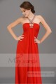 Miss lisa robe longue rouge feu - Ref L674 - 04