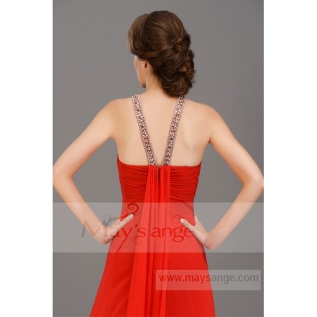 L674 Miss lisa long red light dress
