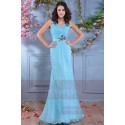 robe longue bleu de Rio double decollete V maysange - Ref L681 - 03