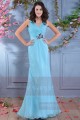 robe longue bleu de Rio double decollete V maysange - Ref L681 - 03