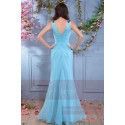 robe longue bleu de Rio double decollete V maysange - Ref L681 - 04