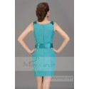 Robe de cocktail  vert turquoise - Ref C696 - 05