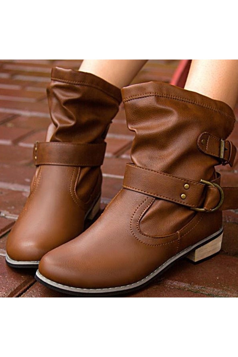 Promotion Bottines cuir caramel DX032 - Ref DX032 Promotion - 01 Promotion Bottines cuir caramel DX032 - Ref DX032 Promotion - 01