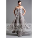 Floor-Length Off-The-Shoulder Gray Plus-Size Cocktail Dress - Ref L091 - 02
