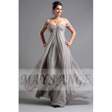 Robe longue de soirée Gris Souris
