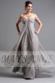 Floor-Length Off-The-Shoulder Gray Plus-Size Cocktail Dress - Ref L091 - 02