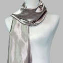 Satin silver scarf for evening dress - Ref ETOLE05 - 02