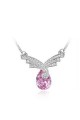 Bijoux fantaisie cristal larme rose clair - Ref F023 - 02