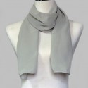 Pale grey chiffon evening scarf wrap - Ref ETOLE10 - 02