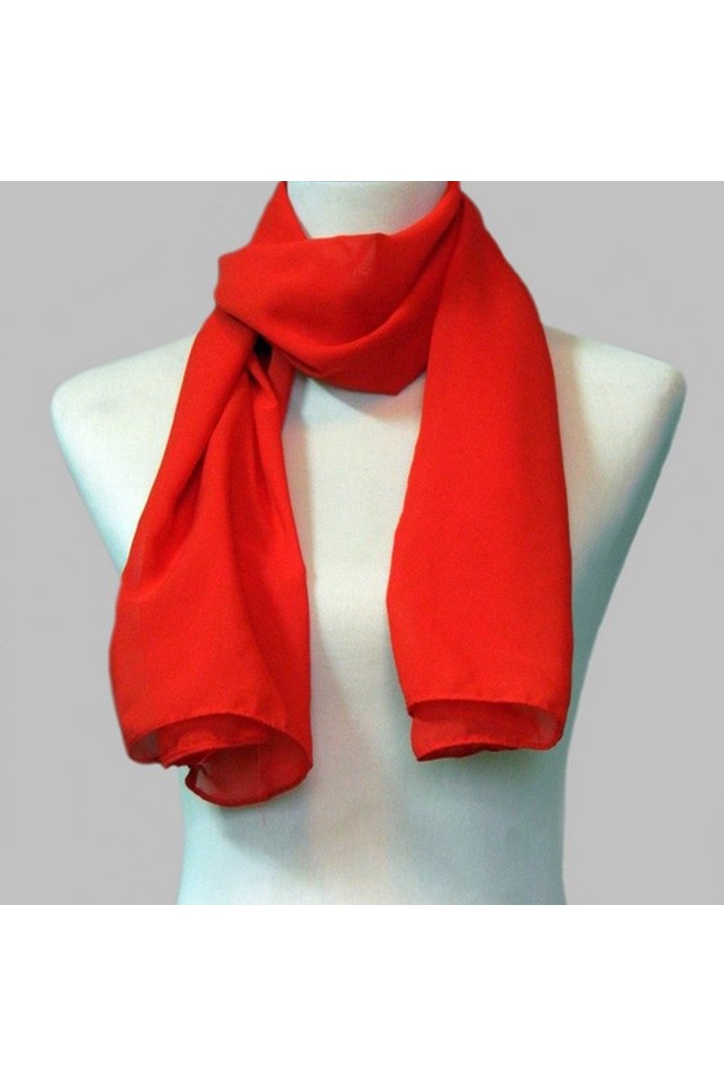 Chiffon large cheap red cashmere scarf - Ref ETOLE13 - 01