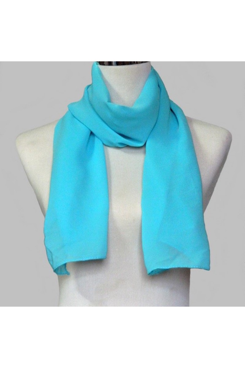 Affordable chiffon blue cashmere scarf - Ref ETOLE14 - 01