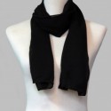 Chiffon black evening scarf for womens - Ref ETOLE15 - 02