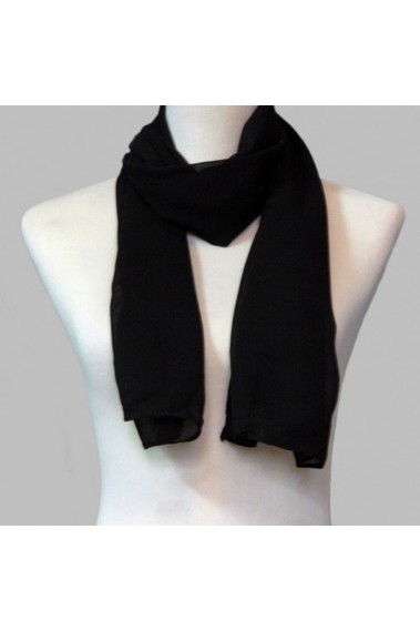 Chiffon black evening scarf for womens - ETOLE15 #1