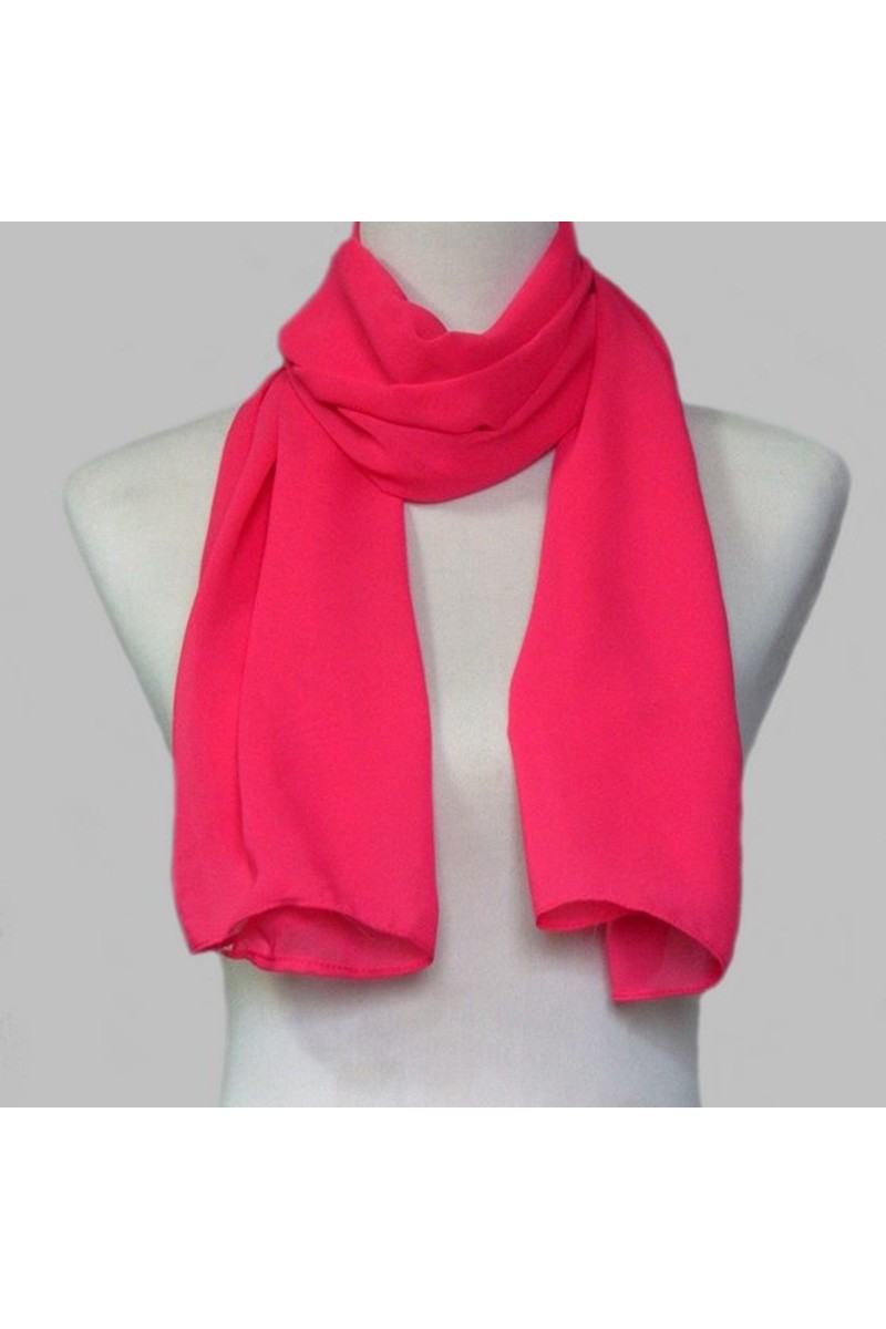 Cheap pink chiffon pure cashmere scarf - Ref ETOLE17 - 01
