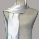 Thick satin white wedding shawl wrap - Ref ETOLE18 - 02