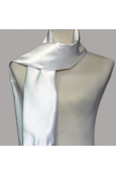 Thick satin white wedding shawl wrap - ETOLE18 #1