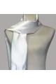Thick satin white wedding shawl wrap - Ref ETOLE18 - 02