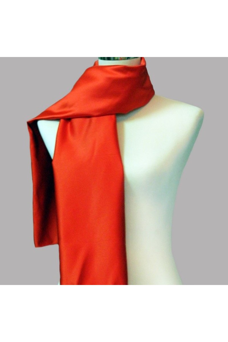 Beautiful fire red evening dress scarf - Ref ETOLE19 - 01