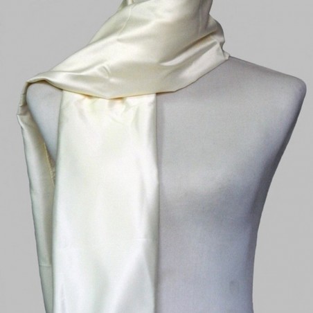 Satin champagne scarf for evening gown