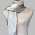 Little satin siver grey evening scarf - Ref ETOLE24 - 02