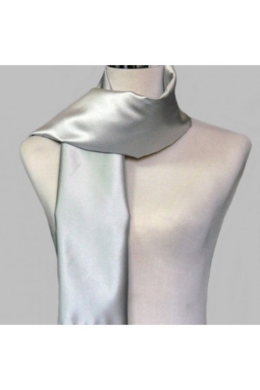 Little satin siver grey evening scarf - ETOLE24 #1