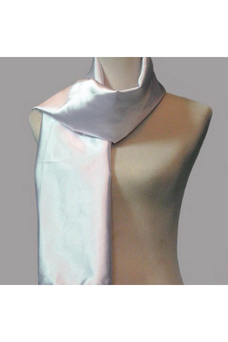 Taffeta white cashmere scarf for women - Ref ETOLE29 - 01