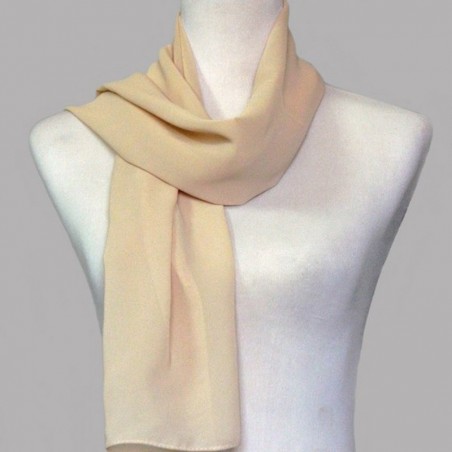 Kaki pale chiffon evening dress scarf