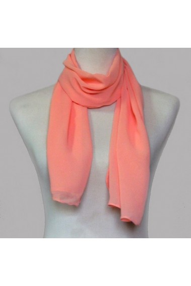 Watermelon red evening chiffon scarf - ETOLE34 #1