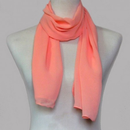 Watermelon red evening chiffon scarf
