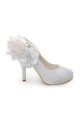 Elegant Flower White Lace Wedding Shoes - Ref CH044 - 02
