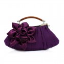 Sac de soirée femme fleur violet - Ref SAC293 - 02