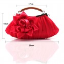 Pochette mariage rouge feu fleur - Ref SAC295 - 02