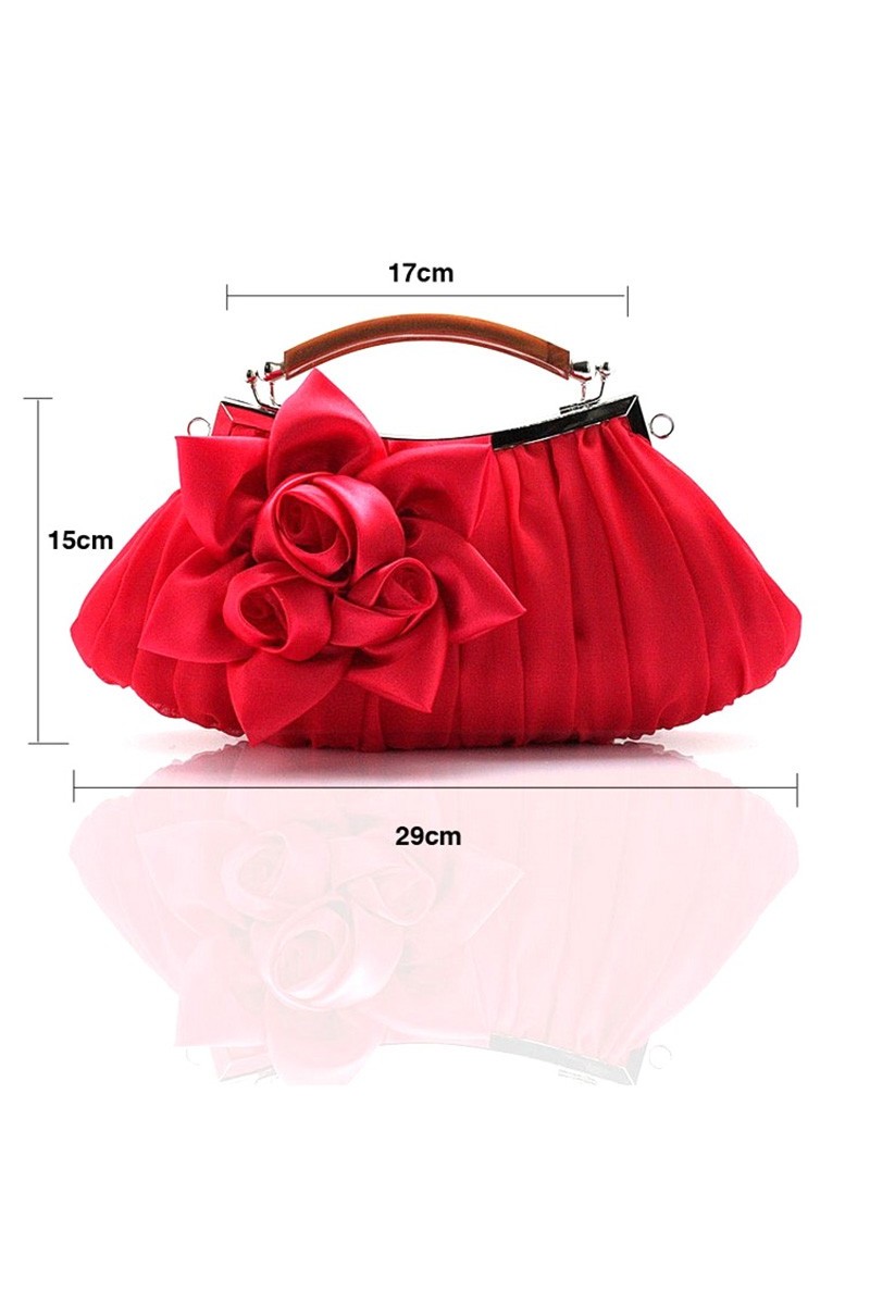 Fire red women's designer clutch bag - Ref SAC295 - 01