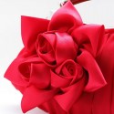 Pochette mariage rouge feu fleur - Ref SAC295 - 03