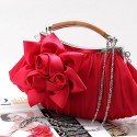 Pochette mariage rouge feu fleur - Ref SAC295 - 04