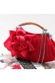 Pochette mariage rouge feu fleur - Ref SAC295 - 04