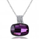 Collier chaine pierre violet amethyste - Ref F073 - 02