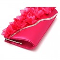 Trendy fashion fuchsia pink clutch bag - Ref SAC306 - 04