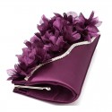 Best fashion flower dark purple clutch - Ref SAC311 - 03