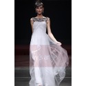 Vintage Grey Long Formal Dress in Soft Tulle - Ref L101 - 02