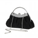 Black evening bag with shoulder strap - Ref SAC313 - 02