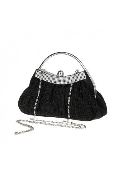 Black evening bag with shoulder strap - SAC313 #1