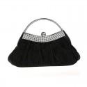 Black evening bag with shoulder strap - Ref SAC313 - 03